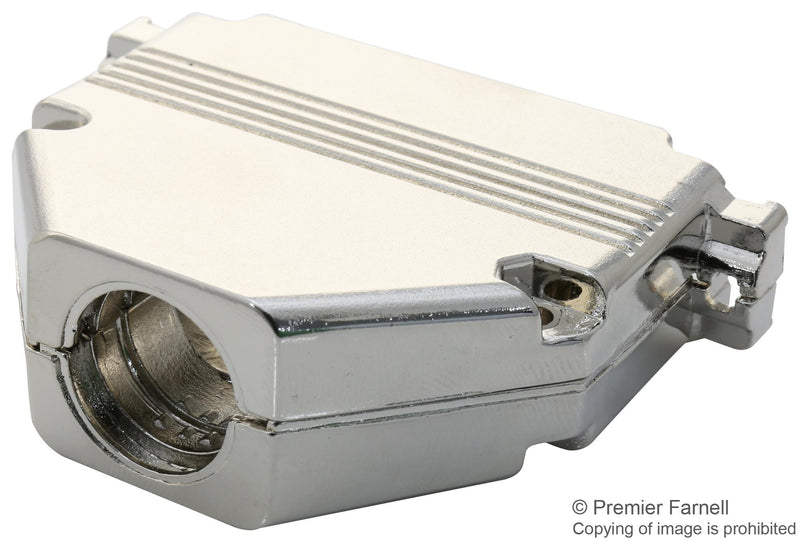 L-COM SDC37AG D Sub Backshell, DC, 180&deg;, Zinc Alloy Body