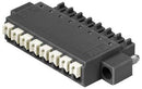 WEIDMULLER 1971570000 Pluggable Terminal Block, 3.81 mm, 3 Ways, 26 AWG, 16 AWG, 1.5 mm&sup2;, Push In BCF 3.81/03/180F SN BK BX