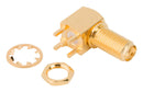 AMPHENOL RF 901-30007 RF CONN, R/A BLKHD SMA PLUG, 50 OHM, PCB