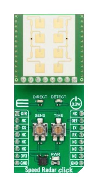 MIKROELEKTRONIKA MIKROE-5869 Add-On Board, Speed Radar Click, mikroBUS Compatible Development Boards