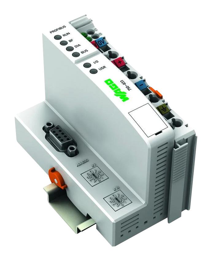 WAGO 750-833 Controller, PROFIBUS, 24 VDC, 16bit, IP20, 750 Series