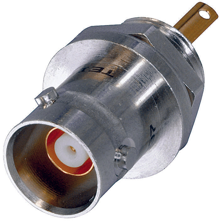 TROMPETER - CINCH CONNECTIVITY BJ770GL TRB BULKHEAD JACK, STRAIGHT, FRONT MOUNT, SOLDER