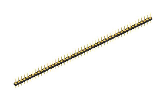 FISCHER ELEKTRONIK MK LP 41 48 G Pin Header, Board-to-Board, Wire-to-Board, 2.54 mm, 1 Rows, 48 Contacts, Through Hole Straight