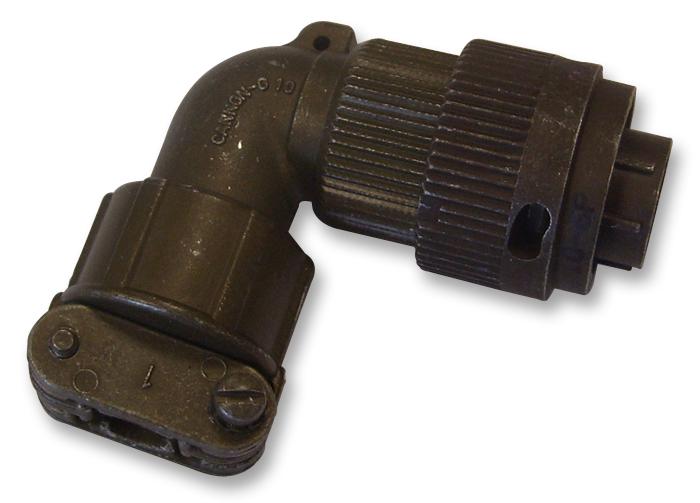 ITT CANNON KPT08B16-8PY Circular Connector, KPT Series, MIL-DTL-26482 Series I, Right Angle Plug, 8 Contacts, Solder Pin