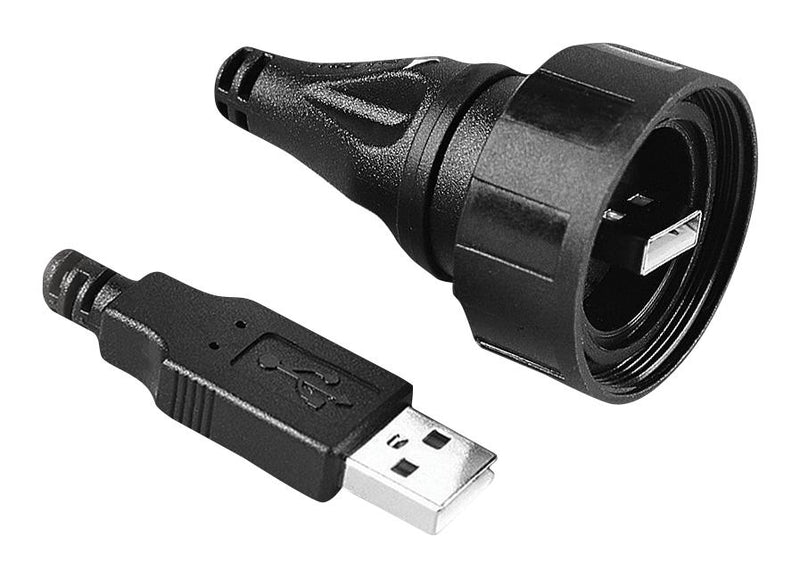 BULGIN LIMITED PX0840/AA/5M00. USB CBL, 2.0 A PLUG-SEALED PLUG, 16.4FT
