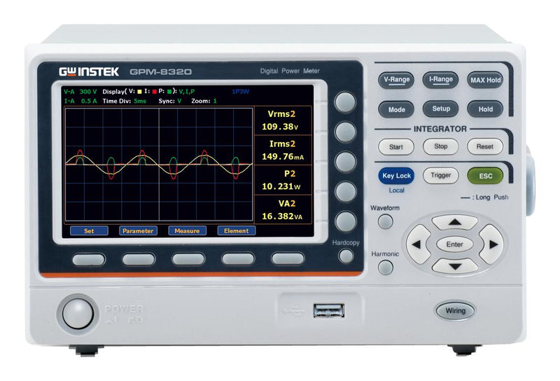 GW INSTEK GPM-8320 (GPM-DA12) DIGITAL POWER METER, 2CH, 15V TO 1KV