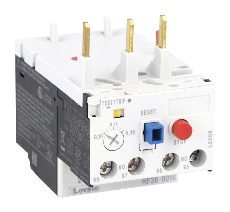 LOVATO RF382300 Overload Relay, 3 Pole, IP20, 17 A, 23 A, RF38 Series