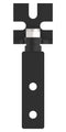 TE CONNECTIVITY SLC-B4-180 Swivel Bracket, Safety Light Curtain, 180 Deg, Set of 4, SLC Series 2447914-3