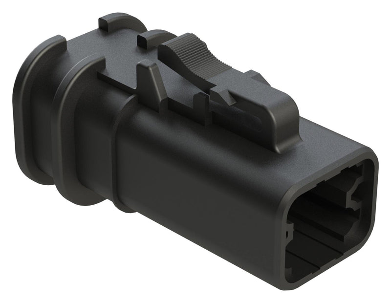 AMPHENOL SINE/TUCHEL ATP06-4S-OMBLK AUTOMOTIVE PLUG HOUSING, 4POS, 25A, BLK