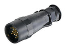 HARTING 09580131011 Circular Connector, Circular Industrial, UIC 558 Series, Cable Mount Plug, 13 Contacts, Crimp Pin