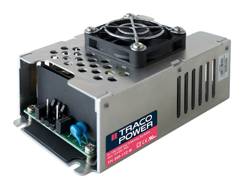 TRACO POWER TPI 300-124-M AC/DC Enclosed Power Supply (PSU), ITE, 1 Outputs, 300 W, 24 VDC, 12.5 A
