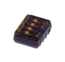 NIDEC COMPONENTS CHS-04TA1 DIP / SIP Switch, 4 Circuits, Slide, Surface Mount, SPST-NO, 6 V, 100 mA