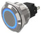 EAO 82-6151.0123 LED Panel Mount Indicator, Blue, 12 V, 22 mm, 14 mA, IP65, IP67
