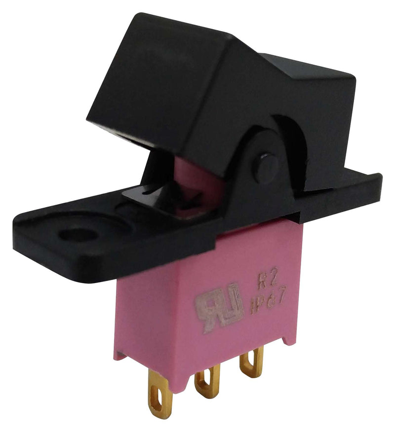 MULTICOMP PRO MP-R2-2B-A-5-11 Rocker Switch, Miniature, IP67, On-On, SPDT, Non Illuminated, Panel Mount, Black