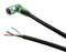 TE CONNECTIVITY 2273012-3 Sensor Cable, A Coding, Black, 90&deg; M8 Receptacle, Free End, 3 Positions, 5 m, 16.4 ft