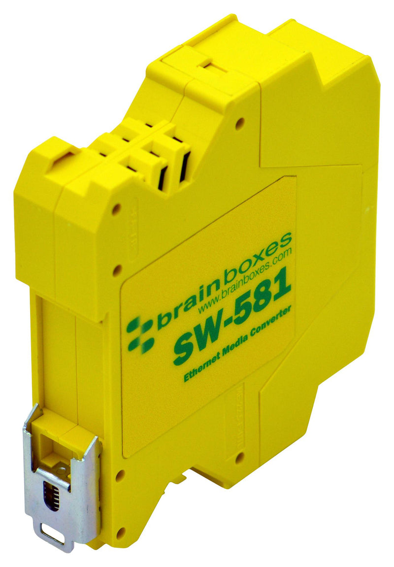 BRAINBOXES SW-581 ENET SWITCH, 2PORT, VDC, DIN RAIL