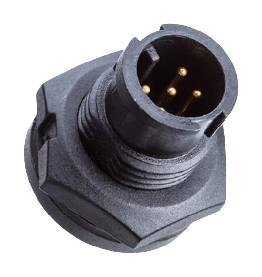 AMPHENOL LTW AU-04PMMS-LC7001 Circular Connector, Mini (A) Series, Panel Mount Plug, 4 Contacts