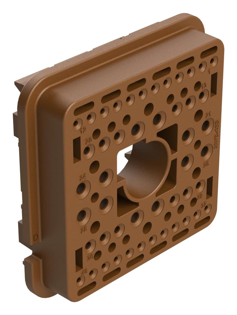 AMPHENOL SINE/TUCHEL AWB-48SD WEDGELOCK, BROWN, 48POS PLUG