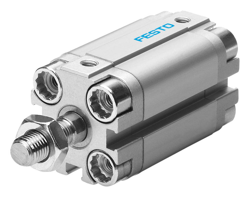 FESTO 156588 Compact Air Cylinder, Piston Rod, Double Acting, 12 mm, M5, 1.2 bar to 10 bar, 15 mm ADVU-12-15-A-P-A compact cylinder