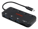 ROLINE 14.02.5059 USB Hub, 3 Port, USB 3.2 Gen1, Card Reader, 5 Gbps, USB 3 Type C Male to USB 3 Type A Female