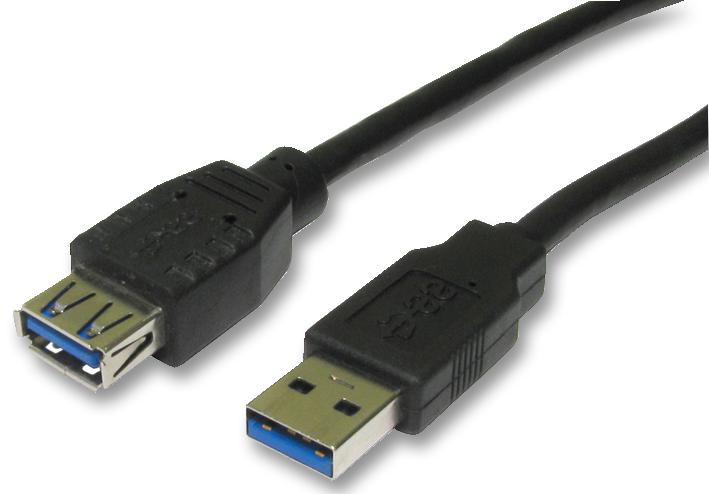 PRO SIGNAL CAC250045 USB 3.0 A Male to A Female Lead, 5m Black