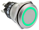 EAO 82-5551.1136 Vandal Resistant Switch, 82 Series, 19 mm, SPDT, Momentary, Round Flat