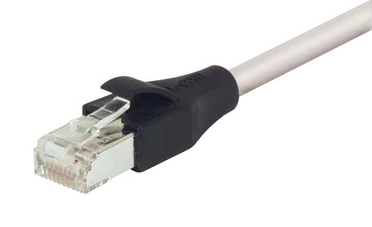 L-COM TRD855SCR-50 Ethernet Cable, Cat5e, RJ45 Plug to RJ45 Plug, STP (Shielded Twisted Pair), Grey, 15.24 m, 50 ft