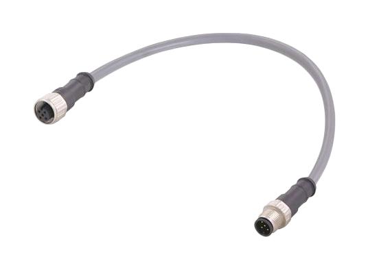 HARTING 21355152564060 SENSOR CABLE, 5P M12 PLUG-RCPT, 19.7