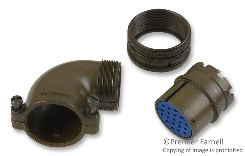 AMPHENOL INDUSTRIAL 97-3108B-22-14S CIRCULAR CONNECTOR PLUG SIZE 22, 19 POSITION, CABLE
