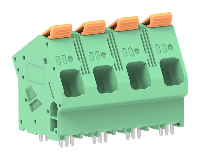 MOLEX 224933-0004 Wire-To-Board Terminal Block, 15 mm, 4 Ways, 18 AWG, 4 AWG, 5.89 mm&sup2;, Push In Lock