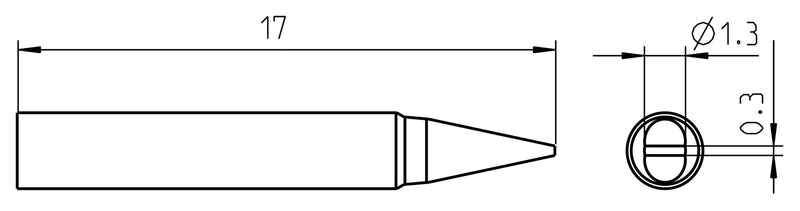 Weller RTP 013 S RTP S Soldering TIP Chisel 1.3MM