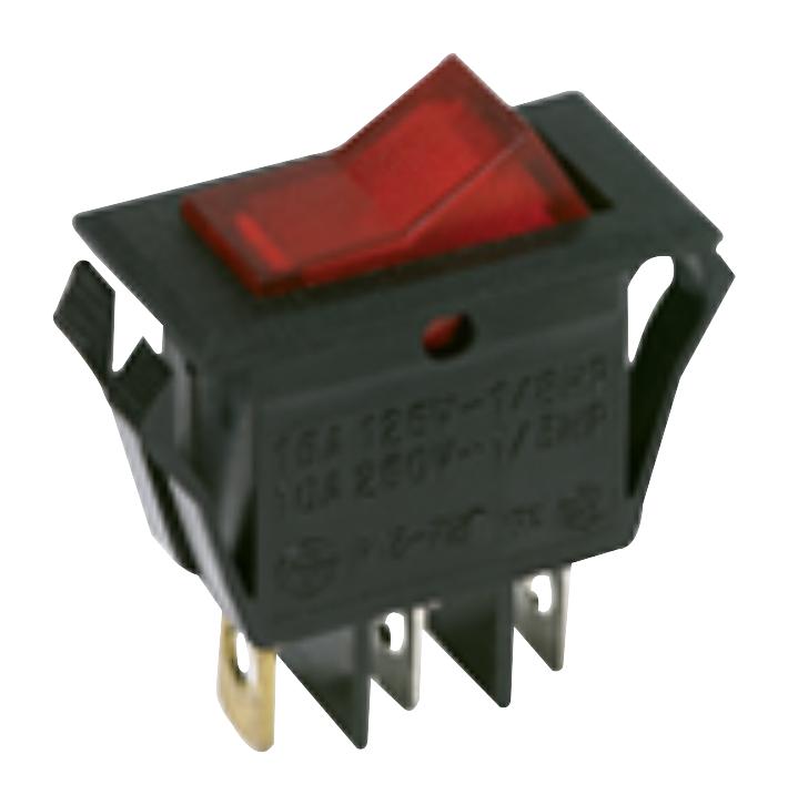 C&K COMPONENTS CL102J72S205QA ROCKER SW, SPST, 16A, 125VAC, PANEL