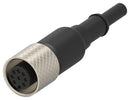 TE CONNECTIVITY SLC-FC15-M12-8P Sensor Cable, M12 Receptacle, Free End, 8 Positions, 15 m, 49.2 ft, SLC Series