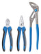 GEDORE 3012859 Pliers Set, 3-Pcs of Power Side Cutter, Power Combination Pliers & 14210 Water Pump Pliers