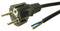 MULTICOMP PRO MP-FCR72036 Mains Power Cord, PVC, Schuko Style, CEE 7/7 Plug to Free End, 2.5 m, 16 A, 250 VAC, Black