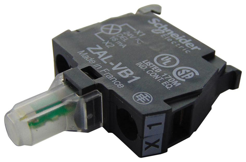 SCHNEIDER ELECTRIC ZALVB1 Lamp, White, Schneider Harmony XB5 Series 22mm Control & Signalling Units, Harmony
