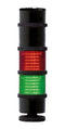 MULTICOMP PRO MP014826 Light Tower, 2 Tiers, Green/Red, 24 V, IP66, Steady, 75.1mm x 280.2mm, 103 dB, -30 &deg;C to 50 &deg;C