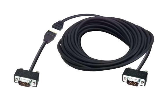 L-COM CTLB3VGAMM-15T Computer Cable, D Subminiature H/D Plug, 15 Way, D Subminiature H/D Plug, 15 Way, 15 ft, 4.57 m