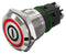 EAO 82-5152.1114.B001 Vandal Resistant Switch, On/Off, 82 Series, 19 mm, SPDT, Momentary, Round Flat Flush, Natural