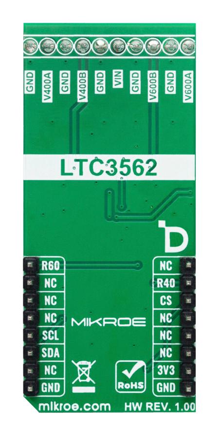 MIKROELEKTRONIKA MIKROE-5750 Add-On Board, Smart Buck 4 Click, mikroLab/EasyStart/mikromedia Starter/Fusion Development Kits