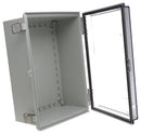 BUD INDUSTRIES PTQ-11053-C ENCLOSURE, PC/GFR, GRAY/CLEAR