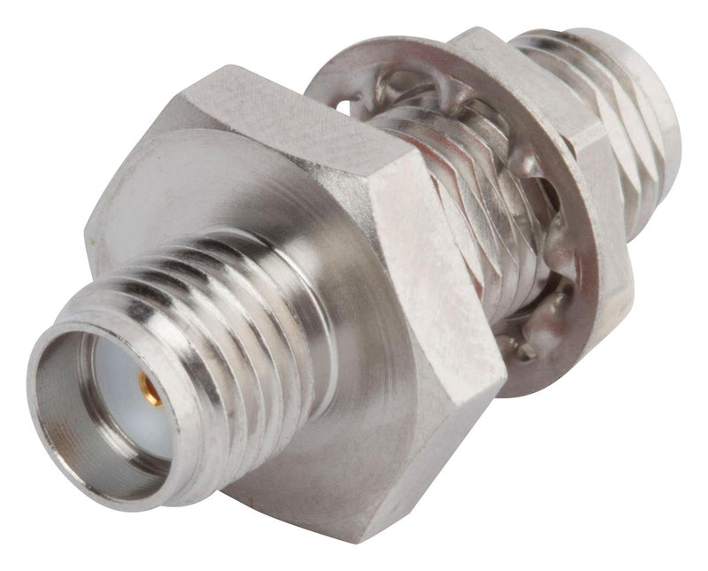 AMPHENOL SV MICROWAVE SF2990-6002 RF ADAPTOR, BLKHD SMA JACK-JACK, 50 OHM