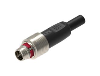 LUMBERG AUTOMATION PP12M-MSSV8X-0478-0200 Sensor Cable, Standard Push Pull, X Code, M12 Plug, Free End, 8 Positions, 2 m, 6.6 ft 935300002