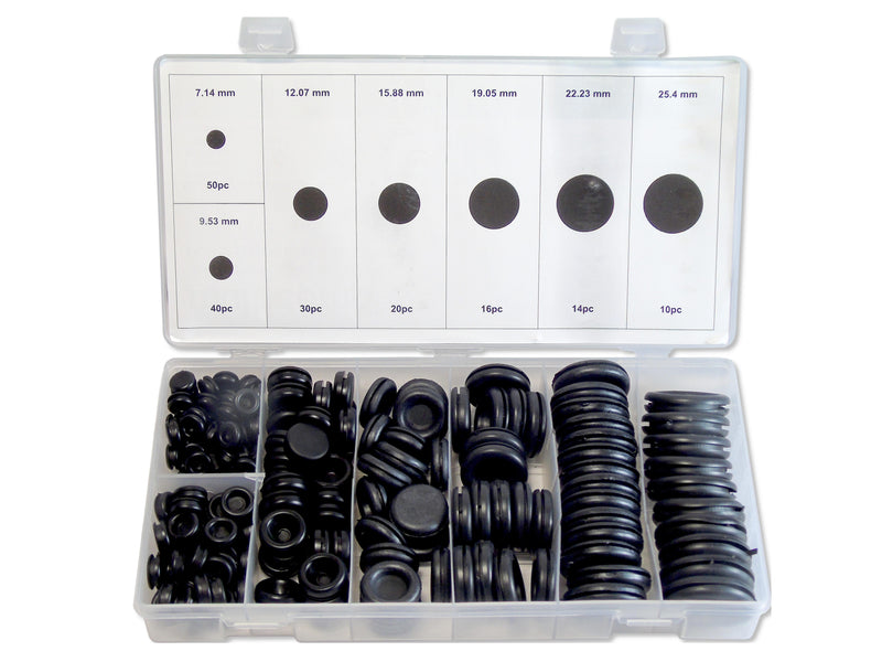 MULTICOMP PRO MP014770 Grommet Assortment, Closed Rubber, 180 Pieces