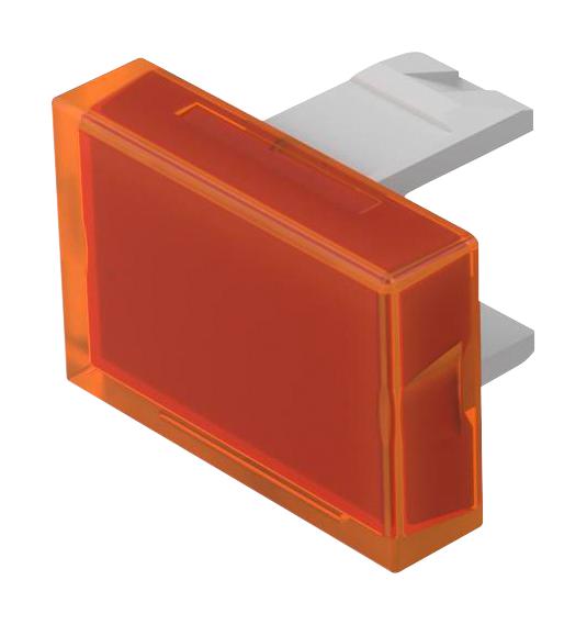 EAO 01-901.3 Lens, Flush, 18.8 x 12.8mm, Rectangular, Orange, 01 Series