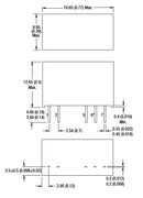 MURATA POWER SOLUTIONS MEJ2D1215SC Isolated Through Hole DC/DC Converter, Medical, SIP, 1:1, 2 W, 2 Output, 15 V