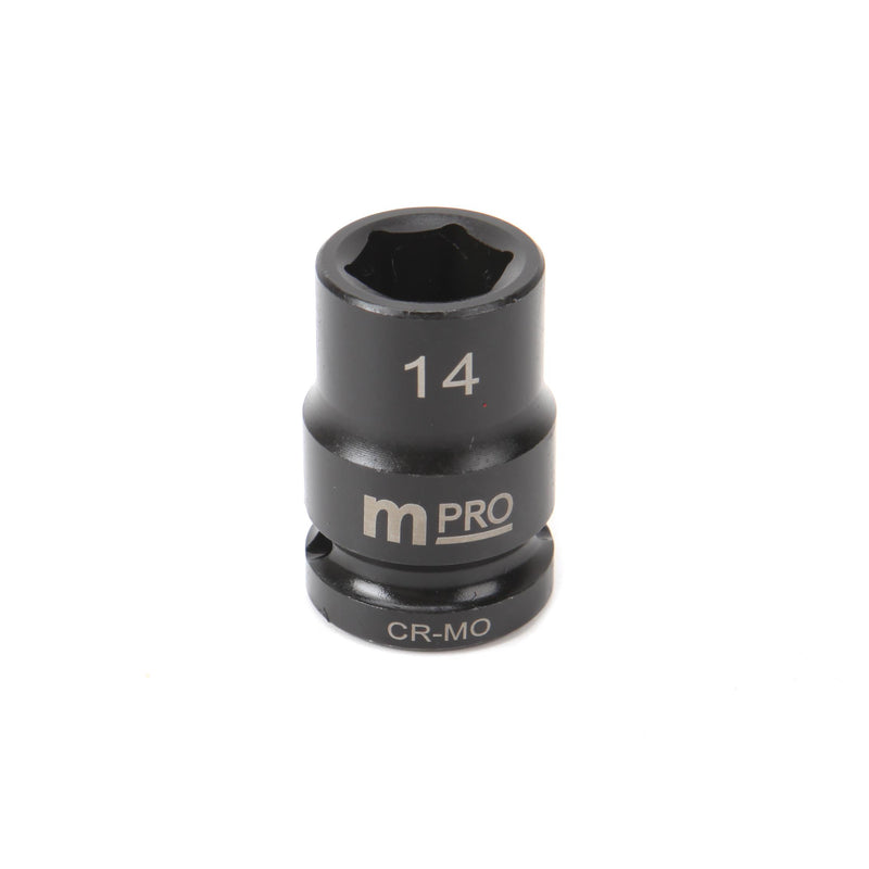 MULTICOMP PRO MP12-CRMO14 Socket, Hex, 14 mm x 38 mm, 1/2" Drive Size, Chromium Molybdenum Steel, DIN3121, Auto Repair