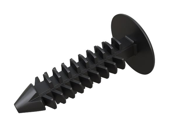 TR FASTENINGS RP0000383433 Expansion Rivet, Nylon 6.6 (Polyamide 6.6), 25.1mm OAL, 6mm Mounting Hole Dia