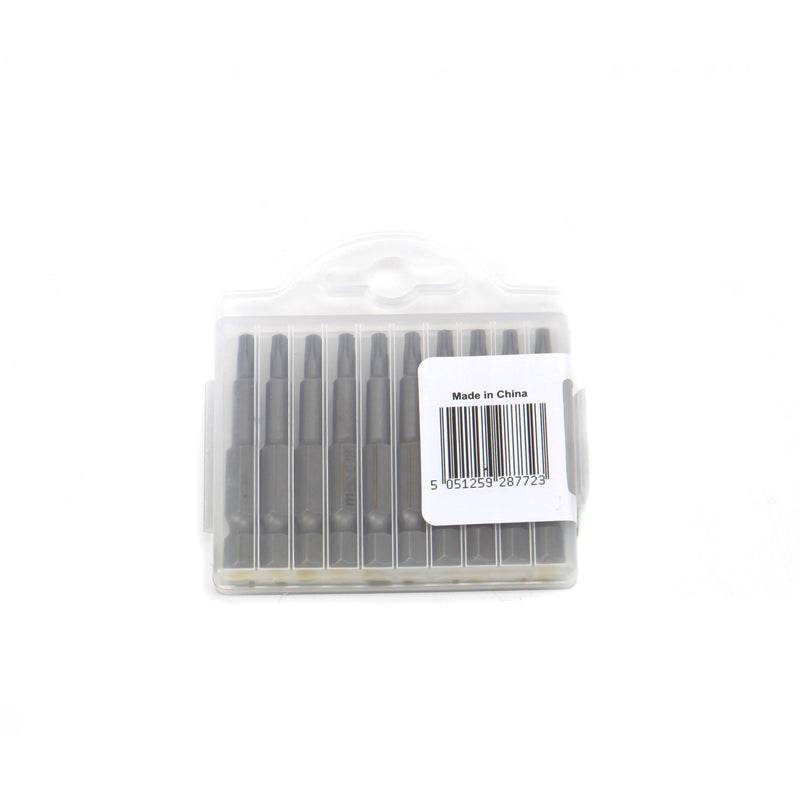 MULTICOMP PRO MP012270 Torx Bit, 10 Pieces of Torx Driver Bits, T15, 50mm, S2