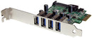 STARTECH PEXUSB3S4V 4-Port PCI-Ex SuperSpeed USB 3.0 Controller Card Adaptor with UASP, SATA Power GTIN UPC EAN: 0065030848961